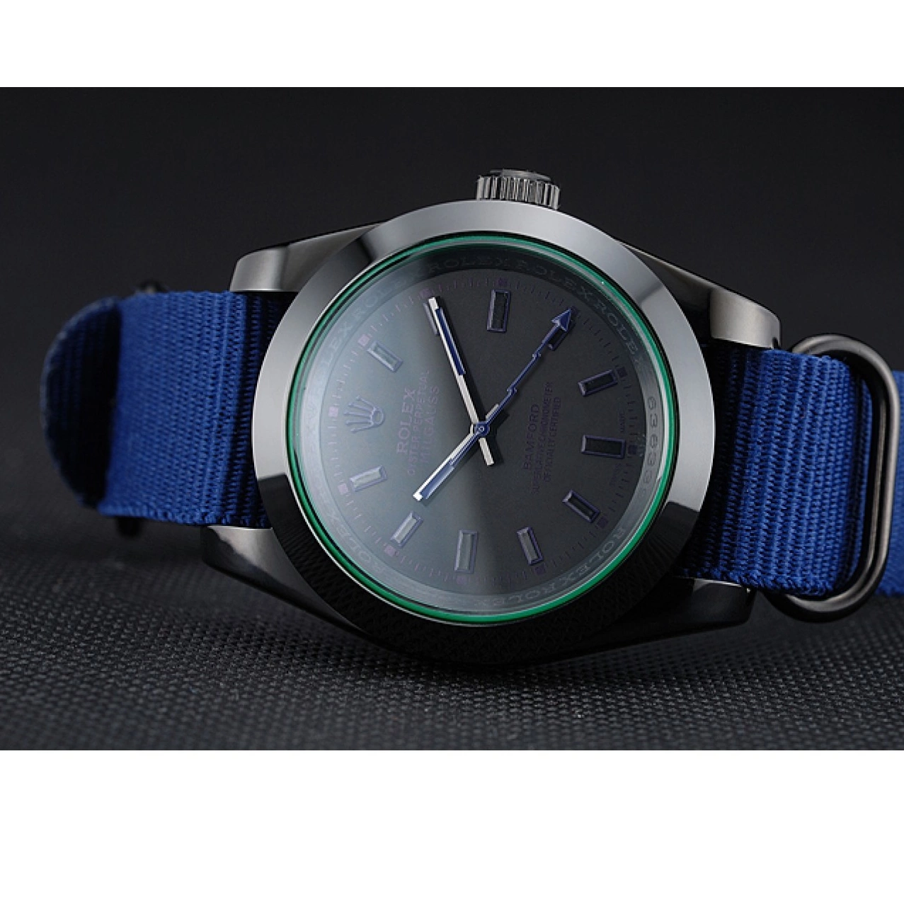Aaa replica Nylon Milgauss Blue Strap Bamford Rolex 622005 0721